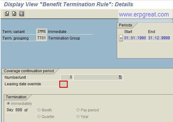 Benefit Termination Rule Details