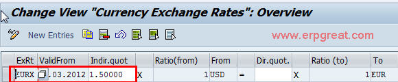 Enter Exchange Rates