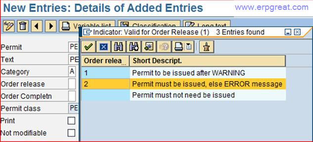 Permit must be issued, else ERROR message