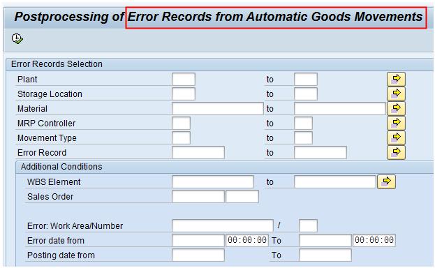 COGI - Automatic Goods Receipts - Error handling for Backflush materials