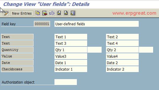 User-defined fields