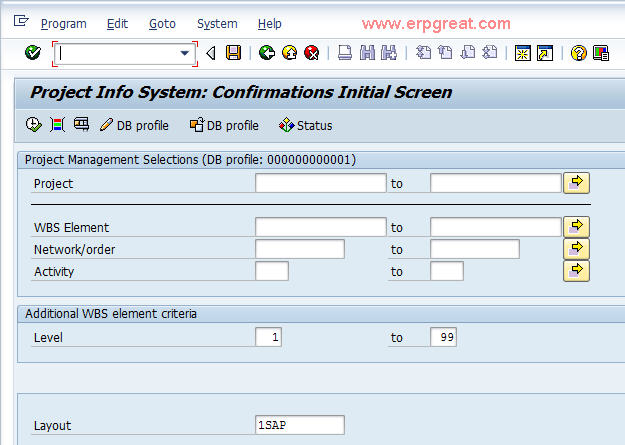 Database Profile Default For CN48N Report