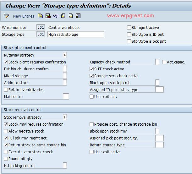 Change View Storage Type Definition