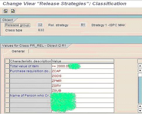 PR Workflow : Change View Release Strategies Classification