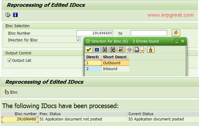 Mass Idoc Change Corrections