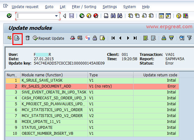 SM13 How To Check Update Termination Data