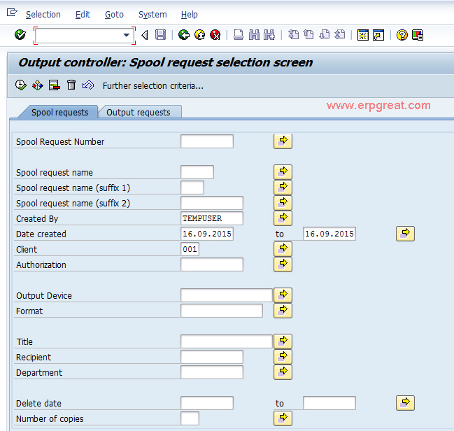 Spool Monitoring Using SP01 SP02