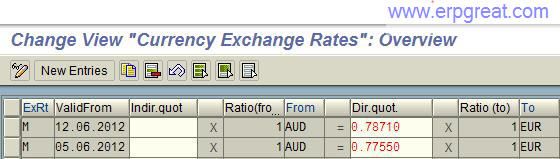 Enter Exchange Rates