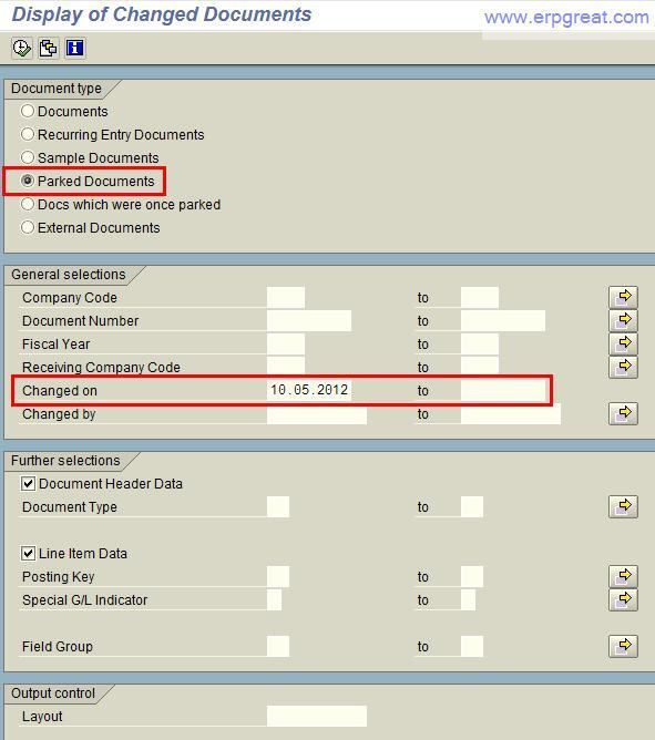 RFBABL00 - Display of Changed Documents