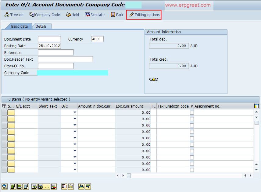 FB50 Set Entry Default