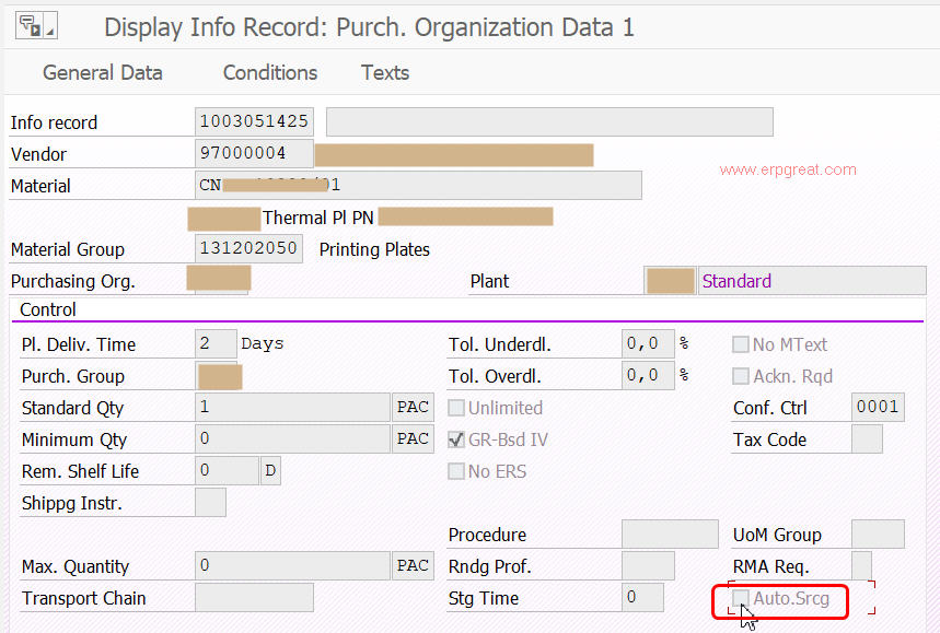 Automatic Sourcing Checkbox