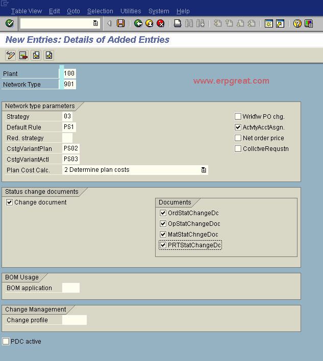 Specify Parameters for Network Types