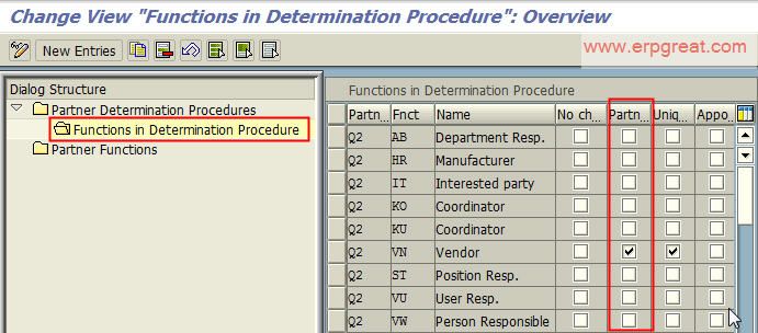 Functions in Determination Procedure