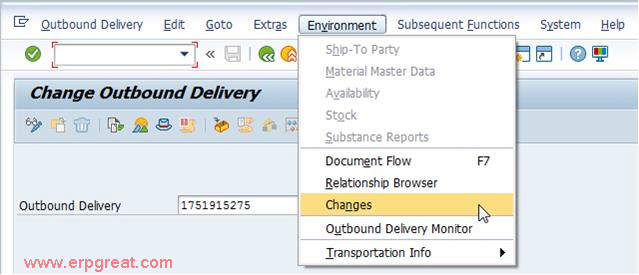 Change Log For Deleted Delivery Order