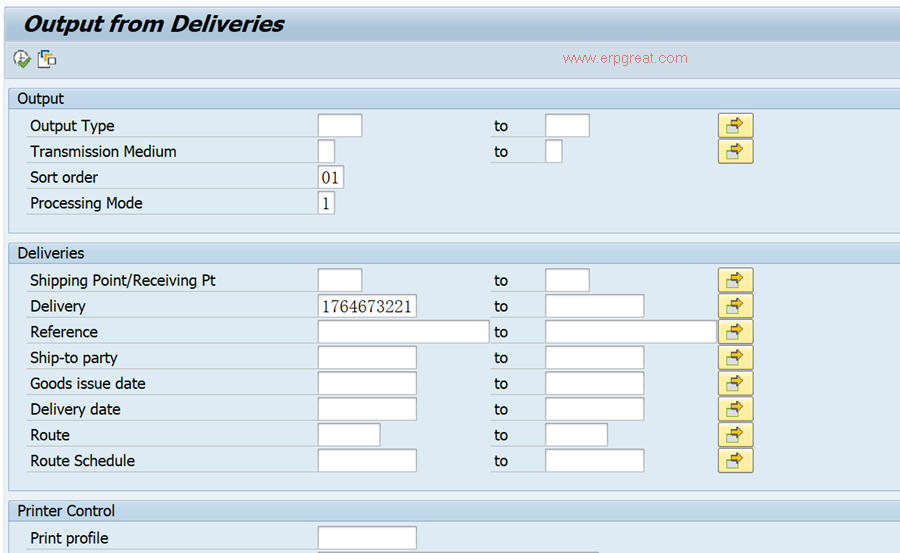 VL71 For Delivery Note Batch Job