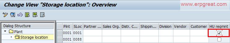 Indicates Handling Unit Requirement