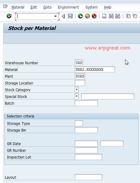 LS24 - Stock per material